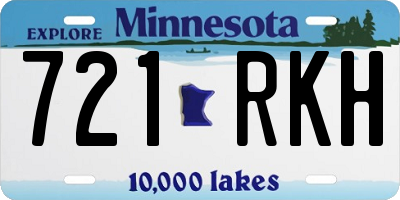 MN license plate 721RKH