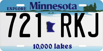 MN license plate 721RKJ