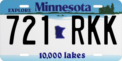 MN license plate 721RKK