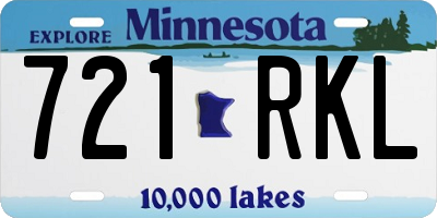 MN license plate 721RKL