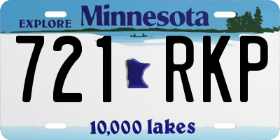 MN license plate 721RKP