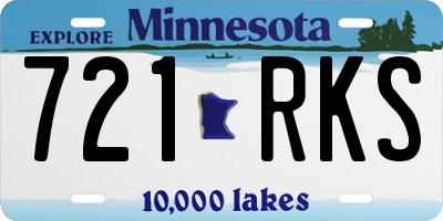 MN license plate 721RKS