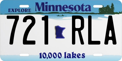 MN license plate 721RLA