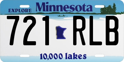MN license plate 721RLB