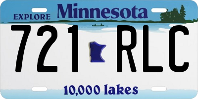 MN license plate 721RLC