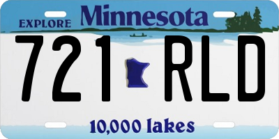 MN license plate 721RLD