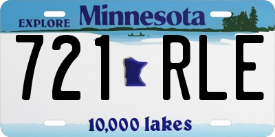 MN license plate 721RLE