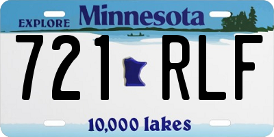 MN license plate 721RLF