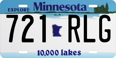 MN license plate 721RLG