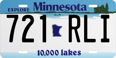 MN license plate 721RLI