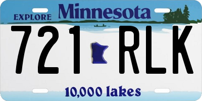 MN license plate 721RLK