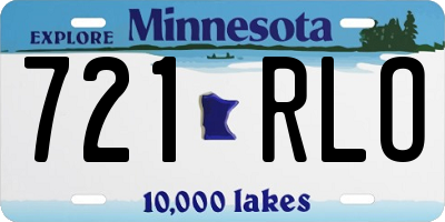 MN license plate 721RLO