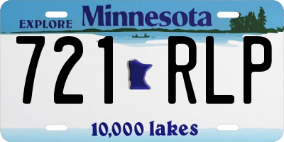 MN license plate 721RLP
