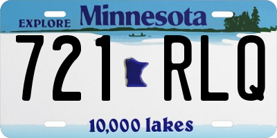 MN license plate 721RLQ