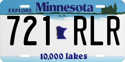 MN license plate 721RLR