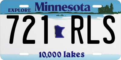 MN license plate 721RLS