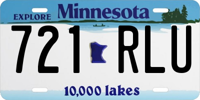 MN license plate 721RLU