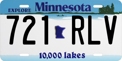 MN license plate 721RLV