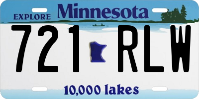 MN license plate 721RLW