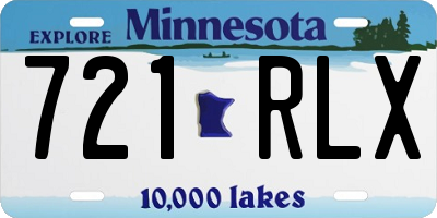 MN license plate 721RLX
