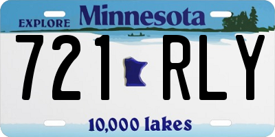 MN license plate 721RLY