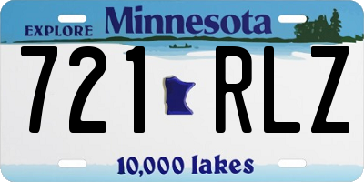 MN license plate 721RLZ