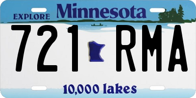 MN license plate 721RMA