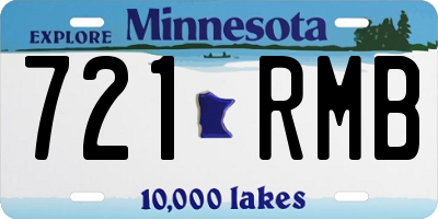 MN license plate 721RMB