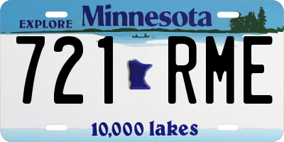MN license plate 721RME