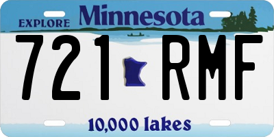 MN license plate 721RMF