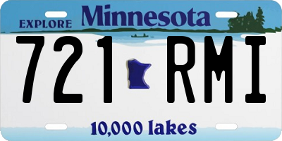 MN license plate 721RMI