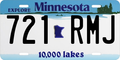 MN license plate 721RMJ