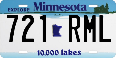 MN license plate 721RML