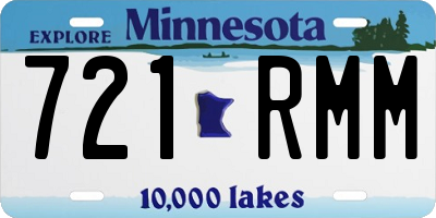 MN license plate 721RMM