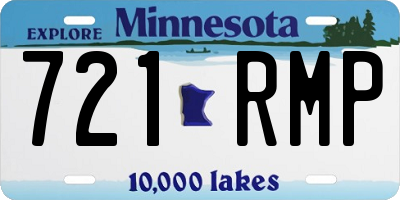 MN license plate 721RMP