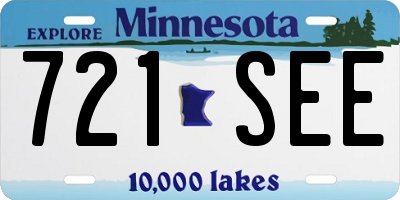 MN license plate 721SEE