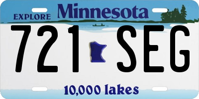MN license plate 721SEG