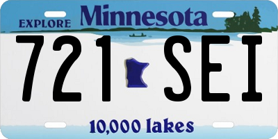 MN license plate 721SEI