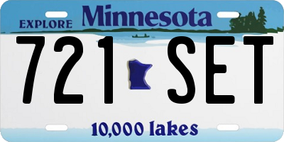 MN license plate 721SET