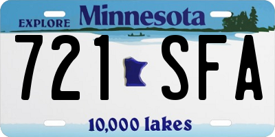 MN license plate 721SFA