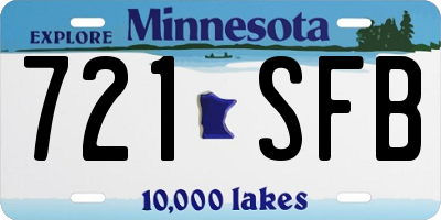 MN license plate 721SFB