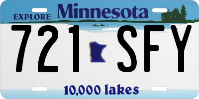 MN license plate 721SFY