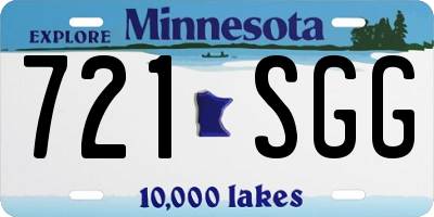 MN license plate 721SGG