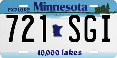 MN license plate 721SGI