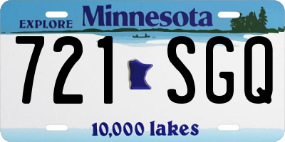 MN license plate 721SGQ