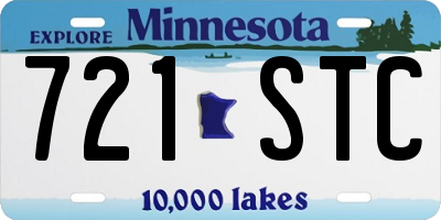 MN license plate 721STC