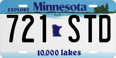 MN license plate 721STD