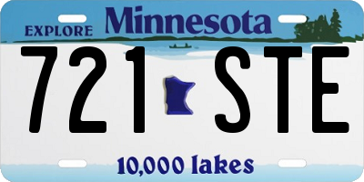 MN license plate 721STE