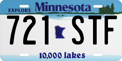 MN license plate 721STF