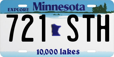 MN license plate 721STH